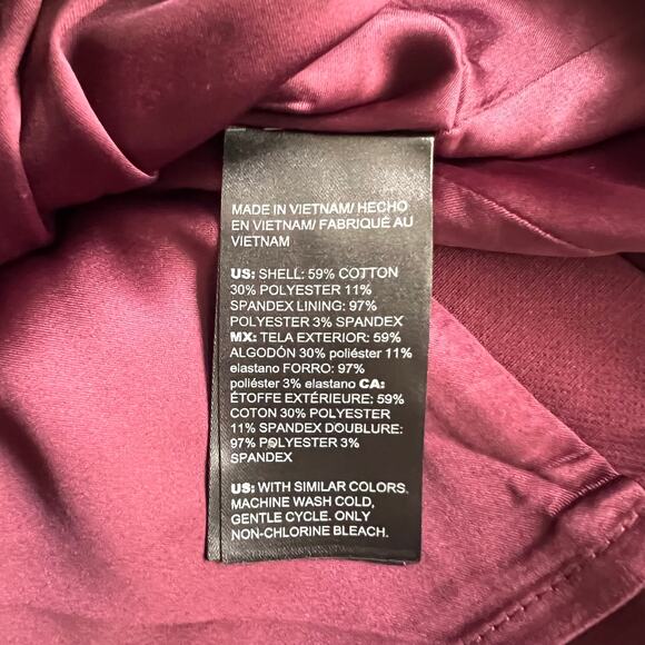 White House Black Market Burgandy Sheath Dress, US8 - Picture 3 of 6